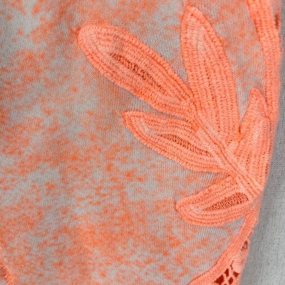 FREE PEOPLE Movement Sweatpants Womens XS White Neon Orange Sun and Done Jogger - Picture 15 of 16